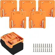 5 Pack Battery Holder for RIDGID 18V Battery Mounts Dock Holder Fit for L1815R B1820R L1830R B1830R B1820 R840084 AC840084 AC840083(w/20 Screws, No Battery)
