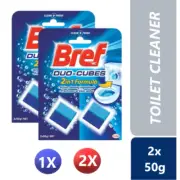 Bref Duo Cubes 2 in 1 Formula Cistern Block Toilet Cleaner (2x 50g) 1x/2x Pack