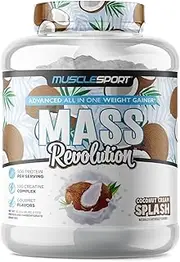 Musclesport Mass Revolution Coconut Cream Splash Mass Gainer Powder 2.75 kg