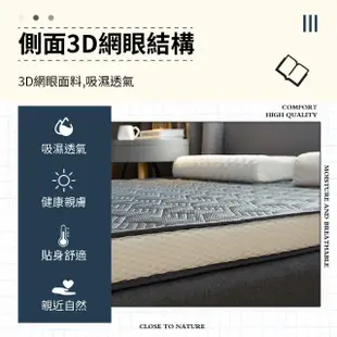 【DE 生活】9cm複合式乳膠床墊-雙人加大180公分(3D立體床墊 記憶海綿床墊)