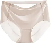 [HEJIGOOD] Womens Briefs Underwear Seamless No Show Mid Waisted Hipster Panties Ice Silk Soft Breathable Stretch M-XXL
