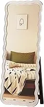 Full-Length Mirror,Full Length Mirror with Stand,Oversized Floor Standing Mirror,Free Standing Mirror,for Bedroom Entry Dressing Room Bedroom(White,60 X 160cm)