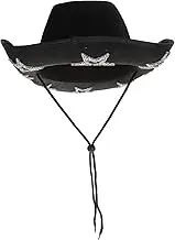 Yardenfun Hat with Sparkly Pentagram Fashion Party Hat for Birthday Celebrations and Western Themed Events Fits