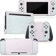 Tacky Design Retro Pastel Skin Compatible with Nintendo Switch Skin - Premium Vinyl 3M Fabric Texture Colorwave Nintendo Switch Stickers Set - Switch Skin for Console, Dock, Joy Con - Decal Full Wrap