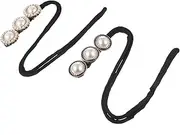 Gogogmee 2Pcs Retro Pearl Hair Bun Makers DIY Hair Accessories for Elegant Styles Chic Headdress Tools for Women for Creating