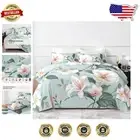 Ultra Soft Floral Print Full Size Bed Sheets - 1800 Thread Count, 4 PC