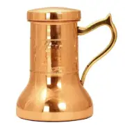 Hammered Design Copper Water Jug with Built in Glass 1100 ml e168