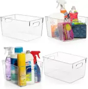 Clear Plastic Storage Bins – Pantry Organizers & Storage Containers, Cabinet