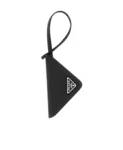 triangle logo luggage tag One size Black