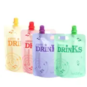 15 Assorted Size Liquid Drinking Screw Cap Spout Pouch with Music Note Printing