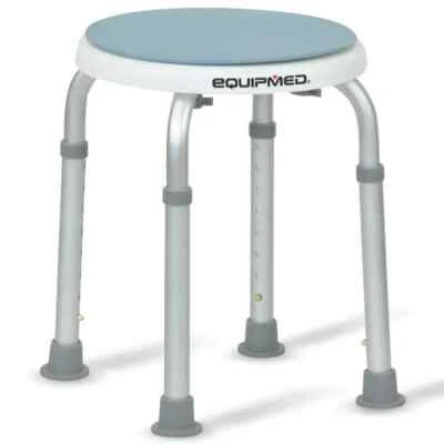 EQUIPMED Shower Chair Bath Stool with 360-degree Swivel Rotating Seat