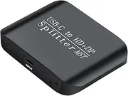 USB C Adapter, Splitter Cable Adapter Double Monitor, Portable Function Stable Design, 3.03x2.17x0.79 Inches, Compact Ideal for Laptop, Computer, and Desktop Devices
