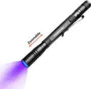 UV Flashlight, LED 395nm Ultraviolet 1pcs-zoomable Penlight Flashight