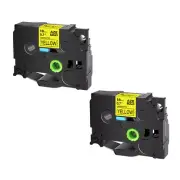 Compatible with Brother TZ-641 Tze-641 3/4'' 2PK Yellow Label Tape P-touch