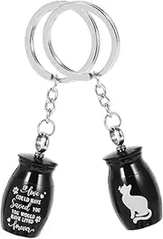 GANAZONO 2pcs Pet Ash Urn Keychain Pendant Durable Keepsake Hanging Ornament for Memorializing Your Beloved Dog Smooth Surface Easy to Carry for Daily Remembrance