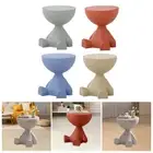 Edge Table Smooth Round Modern Small Side Table for Bathroom Indoor Dorm