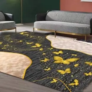 【黑孔雀家居】北歐風水晶絨地毯100*160CM(地毯 地墊 客廳地毯 臥室地毯 沙發地毯)