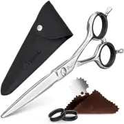 Professional Hair Cutting Scissors 6” Super Sharp Thin Blades, 440C Steel for...