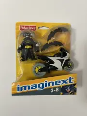 NEW 2008 Imaginext Batman Batcycle Figure Set DC Super Friends Fisher-Price Toy