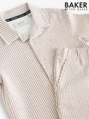 Baker by Ted Baker Stone Textured Shirt And Shorts Set (AT9281) | $88 - $99