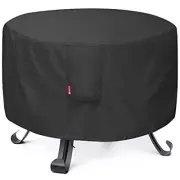 Round Outdoor Fire Pit Cover Heavy Duty Water Resistant Anti-UV, 32" D x 16" H