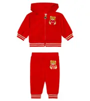 [Moschino Kids] Moschino Kids Baby Teddy Bear printed tracksuit M 12-18 red