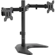 Dual LCD Monitor Desk Stand Freestanding Fully Adjustable Arms for Desk Table