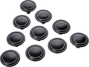 Amazon Basics Straight Top Ring Cabinet Knob, 3.18 CM Diameter, Flat Black, 10-Pack