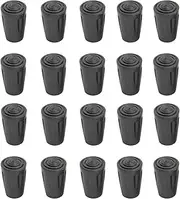 Meichoon 20pcs Trekking Pole Tip Protectors Replacement Rubber Tips Cover for Hiking Poles Durable Slip Resistant TP07