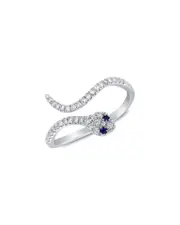 Sabrina Designs 14K 0.23 ct. tw. Diamond & Sapphire Snake Ring