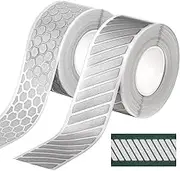 2 Pcs 1 Inch x 10 Yard High Visibility Reflective Heat Transfer Vinyl Tape Silver Iron on Fabric Clothing Tape Safety Heat Transfer Film Tape for Shirts, 2 Styles (Stripe, Cellular)