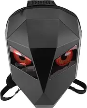 Motorcycle Backpack, Knight Backpack with LED Display, 3D Waterproof Hard Shell Laptop Travel Bag DIY Programmable Storage Daypack Helmet Bag for Riding