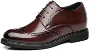 [TUMAHE] Casual Elevator Shoes for Men, Height Increase Dress Shoes Lace Up Invisible Height Increasing Shoes, 8Cm / 3.14 Inches Taller