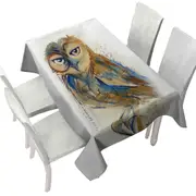 Art Drawing Sophisticated Owl Tablecloth
