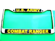 U S Army-COMBAT RANGER-License Plate Frame-Chromed Cast Metal #811171