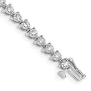 14k White Gold Natural Diamond Bracelet