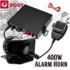 Set 400W 9 Sound Car Warning Alarm Police Fire Siren Horn PA Speaker MIC System