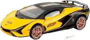Die-cast Alloy Diecast 1:32 for Lamborghini Lightning Sports Car Model Sound Light Pull Back Miniature Supercar Collection Miniature Vehicle(Yellow)