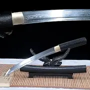 20 inch Damascus Steel Handmade Short Sword Medieval Sharp Weapon Battle Ready Japanese Samurai Sword Katana