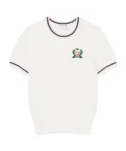 embroidered shield T-shirt FR36,FR38 White
