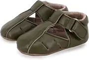 SKEANIE Pre-Walker Dakota Leather Shoes, Khaki, Medium