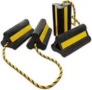 Vacallity Wheel Chocks for Travel Trailers, Sturdiness Heavy Duty Solid Rubber Camper Trailer RV Wheel Chock Blocks, Aircraft Truck Car tire Stopper, Wheel Immobilizers & Chocks, Trailer Accessory
