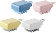 HAMPPLIES 4Pcs Scalp Massager Shampoo Brush Gentle Exfoliating Shower Scrubber for All Hair Promotes Circulation Removes Oil and Dandruff for Daily Use