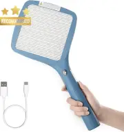 Electric Fly Swatter with Flashlight Bug Zapper Rechargeable Indoor Outdoor