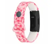 Silicone Patterned Straps Compatible with the Fitbit Inspire / Inspire HR - Pink