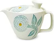 J-Kitchens Hasamiyaki, Small Teapot, Made in Japan, 8.5 fl oz (240 ml), for 1-2 People, with Tea Strainer, Dahlia, Light Blue