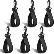 SAVITA 6pcs Kayak Paddle Clips, Nylon Boat Paddle Keeper Sup Paddle Holder Paddle Board Accessories Inflatable Kayak Paddleboard Accessories (Black)