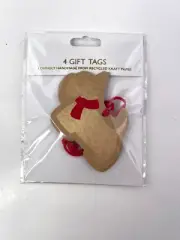 Set 4 Christmas Holiday Gift Tags - Gold Toned Scottish Terrier Scottie Dog