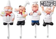 Generic 4pcs Non-Trace Sticky Hook Resin Kitchen Utensil Holder Unique Home Hanger
