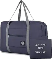 [Newbyinn] Travel Foldable Duffel Bag for Airlines, Resistant Nylon Waterproof Lightweight Travel Duffle Luggage Bag for Women Men for Vacation, Sports, Gym